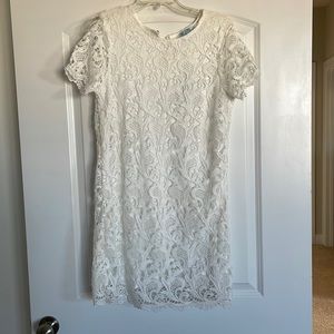 White lace dress perfect for a future bride or summer outings, size medium